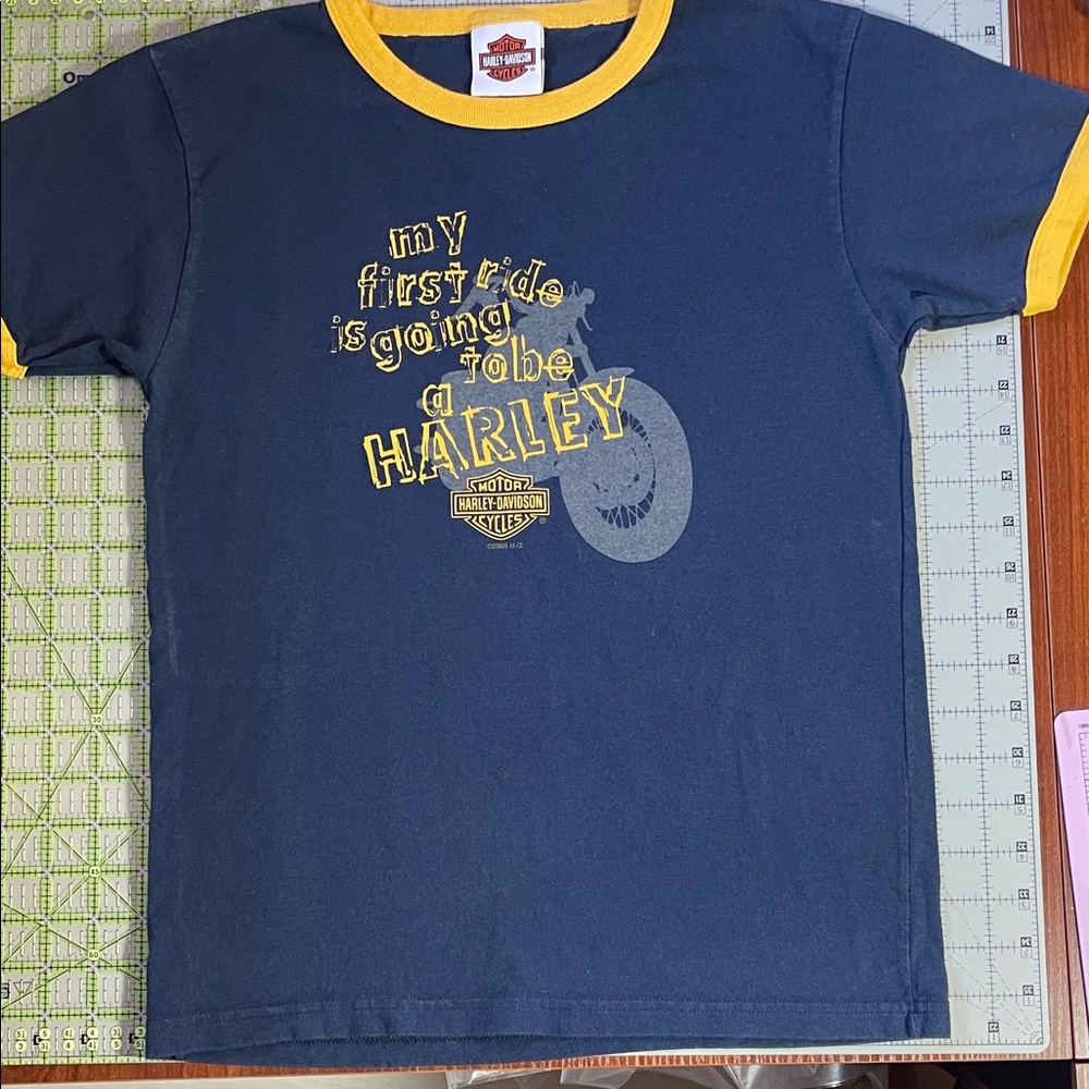 Harley-Davidson Kids Blue and Yellow Tee